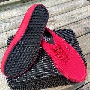 Red Authentic Canvas Vans
